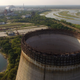 A view of an abandoned cooling tower in Chernobyl, Ukraine on August 19, 2017. Photo: Getty Images